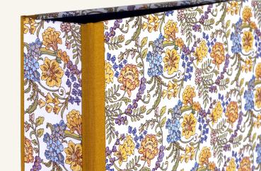 Folder with flower tendrils curry yellow English style